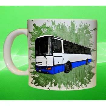 hrnek s autobusem KAROSA zelený 450 ml
