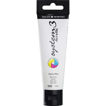 Vodová barva Daler Rowney System3 Akrylová barva Titanium White 59 ml 1 ks