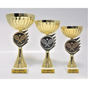Tenis poháry K18-AC017 Zde napište text na štítky a součet zadejte do košíku. Více informací viz.POPIS v dolní části.
