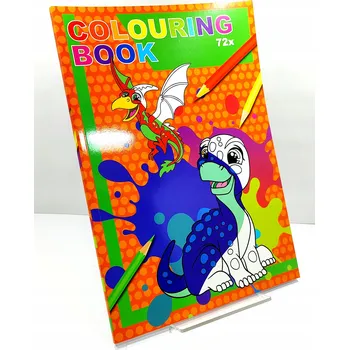 omalovánky VELKÁ OMALOVÁNKA A4. 72 STRAN - OMALOVÁNKY - DINOSAUŘI (VZOR 7)