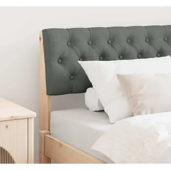 Čalouněné čelo postele Tmavě šedá 90 cm Masivní borové dřevo