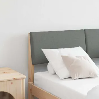 Čalouněné čelo postele Tmavě šedá 120 cm Masivní borové dřevo