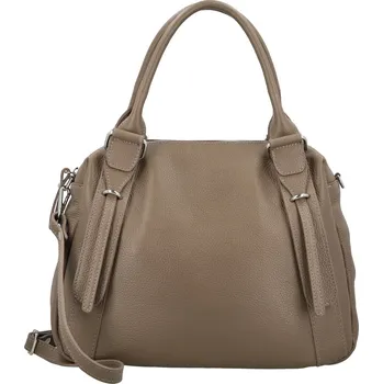 Kabelka Módní dámská kožená kabelka do ruky Hannah, taupe