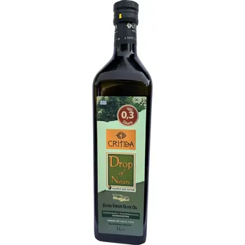 Rostlinný olej CRITIDA Drop of Nature, extra panenský olivový olej, 0,3 kyselost, 1L
