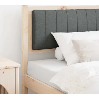 Čalouněné čelo postele s čelo Hnědá 90 cm Masivní borové dřevo
