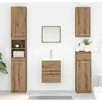 Koupelnový nábytek Skříňka pod umyvadlo Nástěnný Artisanový dub 38,5 x 41 x 48 cm