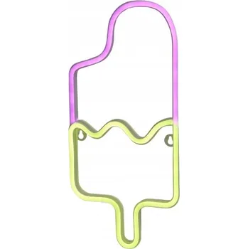 Obraz Neon LED Lízátko na tyčce Nástěnná dekorace USB 18x38cm