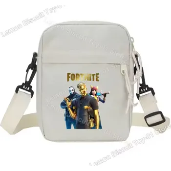 Dětský batoh Stylová bílá crossbody taška Fortnite Motiv: BLZY146