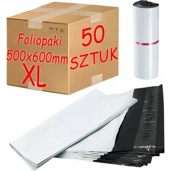 Obálka Plastové Obálky 500x600 mm XL pro balení, bílé - 50 ks