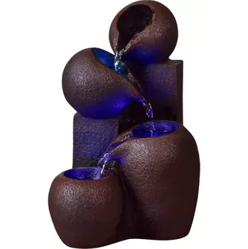 Zvlhčovač vzduchu Zen’Arôme Vodní fontána do bytu Čtyři džbánky Led světla Zen Luba