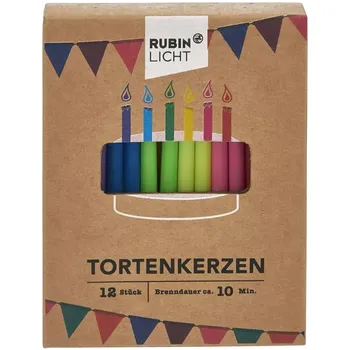 Dortová svíčka RUBIN Svíčky na dort s barevným plamenem