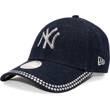 Kšiltovka Dámská Kšiltovka New Era - MLB Womens Sequin Denim 9FORTY - NY Yankees - Blue velikost One Size (56-59 cm)