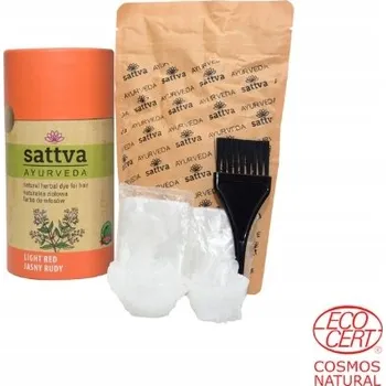 Barva na vlasy SATTVA Henna Světle Zrzavá, 150 g - bylinná barva na vlasy Světle Zrzavá