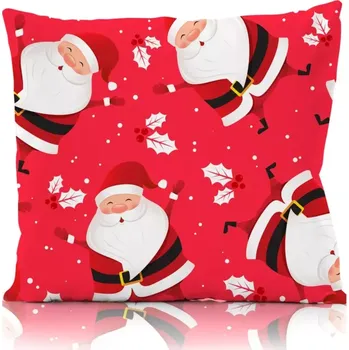 Povlečení Vánoční povlak na polštář Holly Jolly 002 45x45 cm červený