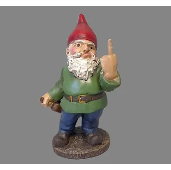 Zahradní dekorace Trpaslík se vztyčeným prstem