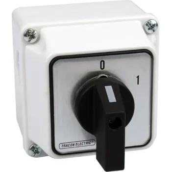 vypínač Krabicový vačkový vypínač motoru, ON-OFF Tracon TKM-20/QT65 400V, 50Hz, 20A, 5,5kW, 48×48mm, IP65 (Tracon TKM-20/QT65)