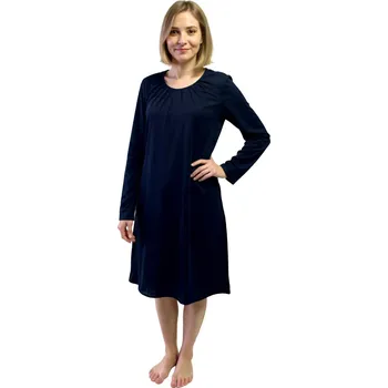 Dámské noční prádlo Dámská noční košile modalová Pleas 165 tmavě modrá Barva: tmavě modrá, Velikost: L