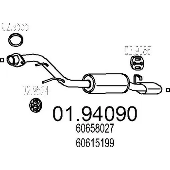 Zadní díl výfuku Zadní tlumič výfuku MTS 01.94090