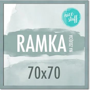 Obraz RÁMEČEK NA FOTOGRAFIE 70x70 RÁMEČKY NA FOTOGRAFIE Čtvercový ŠEDO-MODRÝ