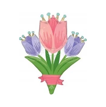 Balónek Fóliový balónek XL QL - Jarní radost - Tulipány