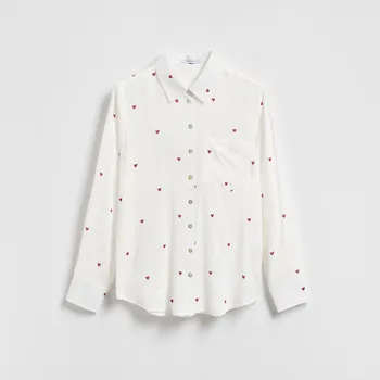 Pánská košile Reserved - Viskózová košile regular fit - červená - 9541H-33X - 9541H-33X-XXL-2