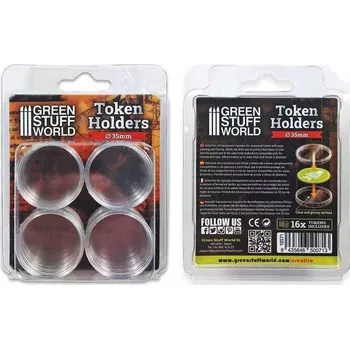 Příslušenství k deskovým hrám Obaly na žetony Green stuff world Držáky na žetony 35 mm 16 ks