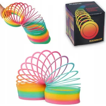 Hračka pro nejmenší Duhové Sprężyna barevné jarní hračka pro děti