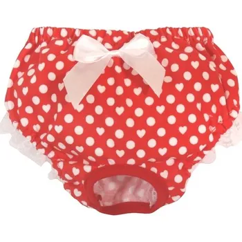 Kalhotky Hara kalhotky s růžovými puntíky a krajkou M (30 - 35 cm)