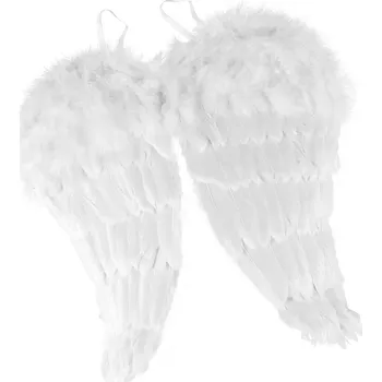 Karnevalový doplněk Rappa Andělská křídla s peřím 48 cm