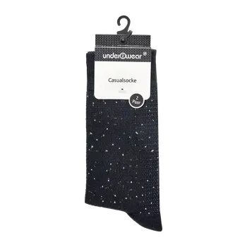 Dámské ponožky under2wear Ponožky Casual 2pack černé/puntíky 43/46 2 ks