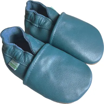 Kojenecké oblečení Kožené capáčky Hopi Hop Petrolejové Velikost dle věku Hopi Hop: 6-12 měsíců