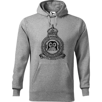 Dámská mikina Mikina - No. 68 Squadron RAF - 68. noční stíhací peruť Barva: Šedá (12), Velikost: 3XL, Střih: Pánské
