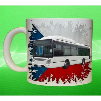 hrnek s autobusem IVECO 550 ml (HRNEČEK AUTOBUS NA ČESKÉ VLAJCE)