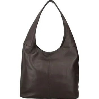 Kabelka Stylová dámská kožená kabelka na rameno Hayley, tmavě hnědá