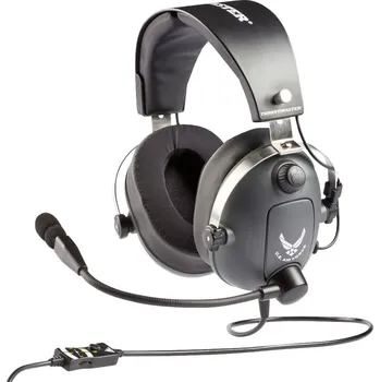 Sluchátka Thrustmaster T.Flight U.S. Air Force Edition-DTS Headset uzavřená (Over Ear) kabelová stereo šedá headset, regulace hlas