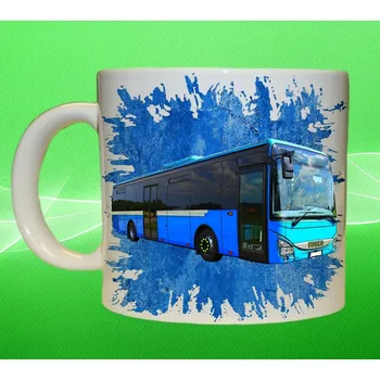 hrnek s autobusem IVECO Crossway LE modrý 550 ml