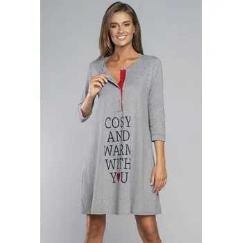 Dámská noční košile Noční košile Italian Fashion Balsam r.3/4 Barva: Šedá, Velikost: 2XL