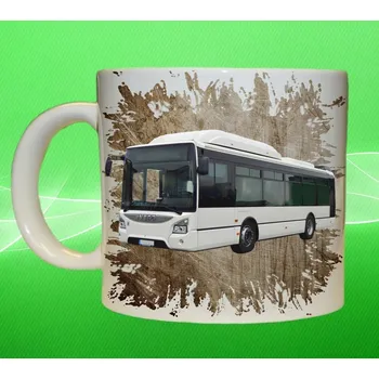 hrnek s autobusem IVECO hnědý 550 ml (hrneček autobus )