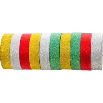 Lepicí páska BROKÁTOVÉ PÁSKY sada 10 ks 300 cm x 1,2 cm VÁNOČNÍ