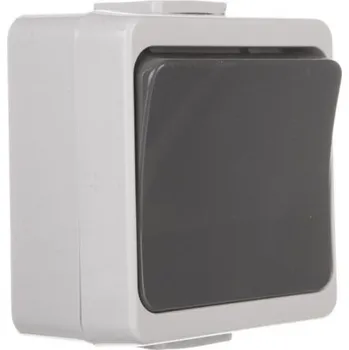 vypínač Jednopólový vypínač Klasik Timex-Elektro odstíny šedé WNT-6J-b SZ