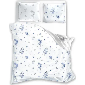 Povlečení Bavlněné povlečení Primavera 001 220x200 cm + 2x 70x80 cm bílé/šedé