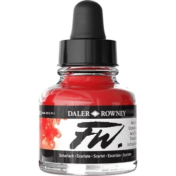 Daler Rowney FW Akrylový tuš Scarlet 29,5 ml 1 ks