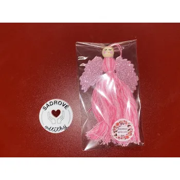 Vánoční dekorace HandMade by VeJa Anděl/andělka s mosgumy křídly č.25