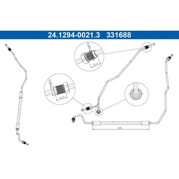 Brzdová hadice Brzdová hadice ATE 24.1294-0021.3