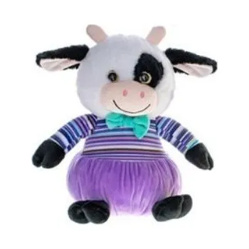 Mikro Trading Zvířátko plyšové 25 cm v oblečku 0 m+ Kravička