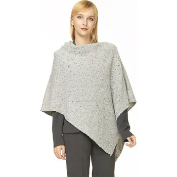 Dámské pončo Contro Corrente PONČO Z MOHÉROVÉ VLNY PERLA