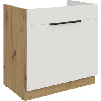 Stolarz Lempert Dolní kuchyňská skříňka Aria 80 ZL 1S BB PREMIUM BOX Barva korpusu skříněk: Dub artisan, Zvolte barvu dvířek: crystal white