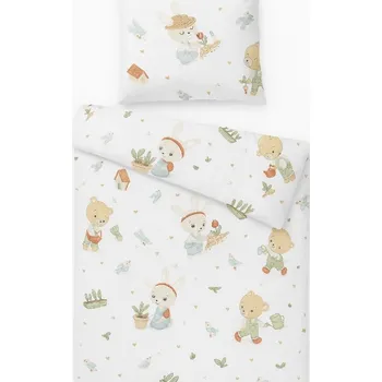 Povlečení Povlečení do postýlky s výplní + pytlík, bavlna, Bunny, 135x100cm/40x60cm