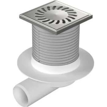 Enpro Vpusť podlahová boční D 50 mm, límec, nerez mřížka SUN, bílá,