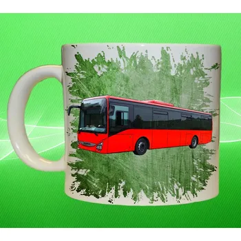 hrnek s autobusem red IVECO Crossway LE zelený 330 ml